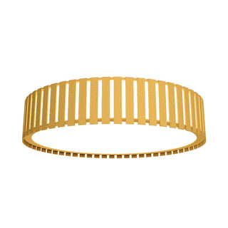 Buy organic-gold-and-yellow-shade Slatted Outdoor (Damp) Ceiling Light by Accord Lighting