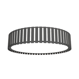 Buy organic-grey-and-silver-gray-shade Slatted Outdoor (Damp) Ceiling Mount Light by Accord Lighting