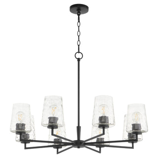 Buy matte-black-with-clear-glass-and-clear-shade Goodwin Outdoor (Damp) Chandelier by Quorum