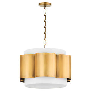 Buy non-lacquered-brass-with-non-lacquered-brass-glass Belinder Outdoor (Damp) Pendant by Quorum