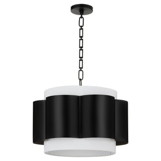 Buy matte-black-with-black-glass Belinder Outdoor (Damp) Pendant by Quorum