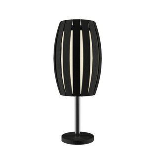 Buy organic-black-and-woven-natural-shade Barrel Outdoor (Damp) Table Lamp by Accord Lighting