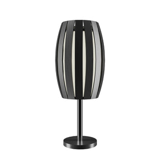Buy organic-grey-and-woven-natural-shade Barrel Outdoor (Damp) Table Lamp by Accord Lighting