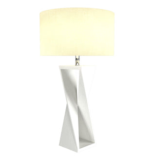 Buy organic-white-and-natural-cream-shade Spin Outdoor (Damp) Table Lamp by Accord Lighting