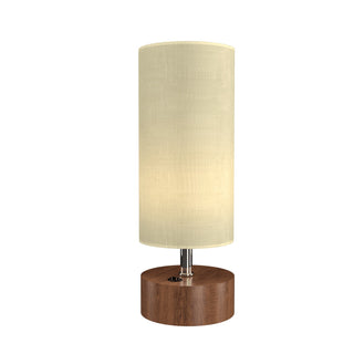 Buy imbuia-and-natural-cream-shade Clean Outdoor (Damp) Table Lamp by Accord Lighting