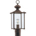 Antique Bronze with Clear Beveled Glass and Clear Shade