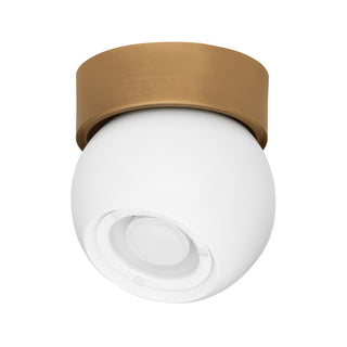 Buy patina-brass-and-soft-white Odin Outdoor (Damp) Flush Mount Light by Troy Lighting