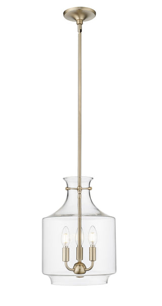 Buy modern-gold-with-clear-glass-and-clear-shade Mahannah Pendant by Millennium
