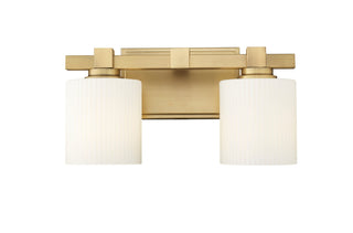 Buy vintage-brass-with-opal-ribbed-glass-and-opal-shade Vanity by Millennium
