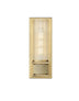 Vintage Brass with Clear Striped Glass and Clear Textured Shade