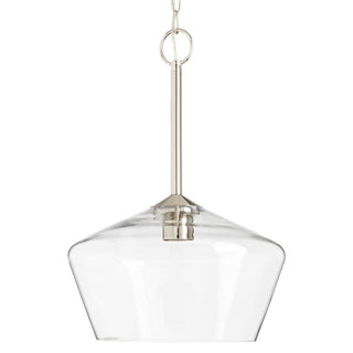 Buy polished-nickel-with-clear-glass-and-clear-shade Morbelle Pendant by Millennium