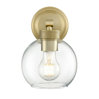 Buy vintage-brass-with-clear-glass-and-clear-shade Jonatan Outdoor (Damp) Sconce by Millennium
