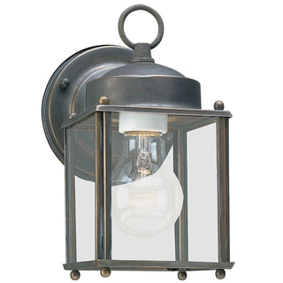 Buy antique-bronze-with-clear-glass-and-clear-shade New Castle Outdoor (Wet) Wall Lantern by Generation Lighting