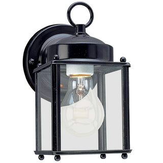 Buy black-with-clear-glass-and-clear-shade New Castle Outdoor (Wet) Wall Lantern by Generation Lighting