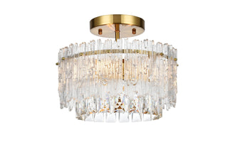 Buy satin-gold Emilia Flush Mount Light by Elegant Lighting