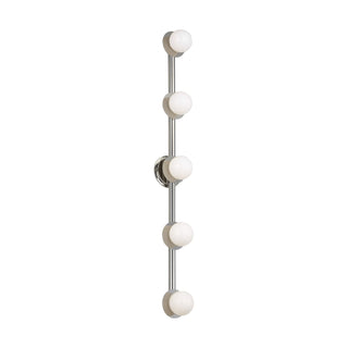 Buy polished-nickel-with-milk-glass Nodes Vanity by Visual Comfort Studio