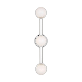 Buy polished-nickel-with-milk-glass-and-white-shade Nodes Vanity by Visual Comfort Studio