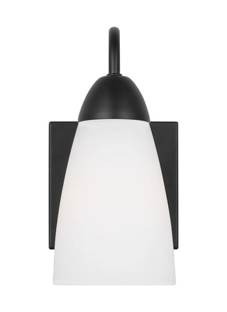 Buy midnight-black-with-etched-white-inside-glass-and-white-shade Seville Vanity by Generation Lighting