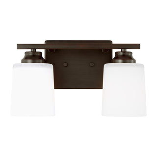 Buy bronze-with-etched-white-inside-glass-and-white-shade Vinton Vanity by Generation Lighting