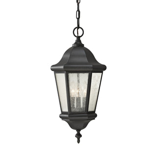 Buy black-with-clear-seeded-glass-and-clear-seedy-shade Martinsville Outdoor (Damp) Hanging Lanterns by Generation Lighting