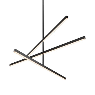 Buy black-with-white-acrylic-diffuser-glass-and-white-shade Vega Chandelier by Kuzco Lighting