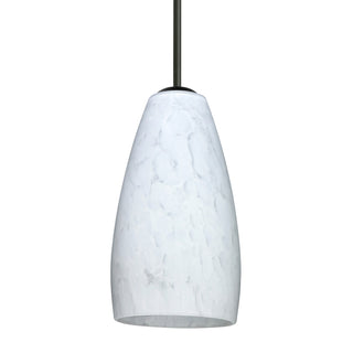 Buy black-with-carrera-glass-and-white-shade Besa Chrissy Pendant Outdoor (Damp) Pendant by Besa