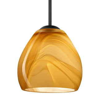 Buy black-with-honey-glass-and-yellow-shade Besa Bolla Pendant Outdoor (Damp) Pendant by Besa