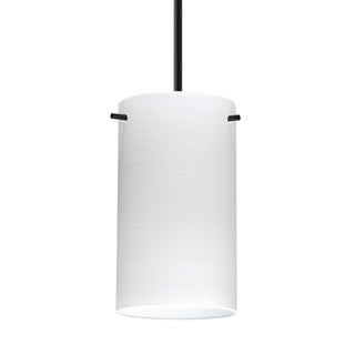 Buy black-with-chalk-glass-and-white-shade Besa Stilo Pendant Outdoor (Damp) Pendant by Besa