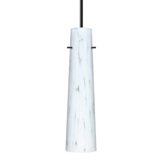 Buy black-with-carrera-glass-and-white-shade Besa Camino Pendant Outdoor (Damp) Pendant by Besa