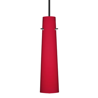 Buy black-with-ruby-matte-glass-and-red-shade Besa Camino Pendant Outdoor (Damp) Pendant by Besa
