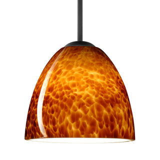 Buy black-with-amber-cloud-glass-and-amber-brown-shade Besa Sasha Pendant Outdoor (Damp) Pendant by Besa