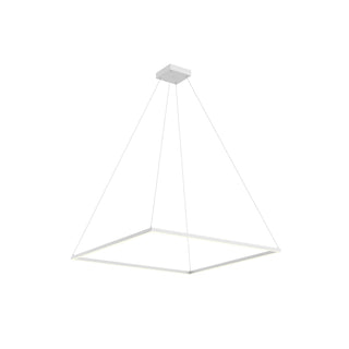 Buy white-with-frosted-silicone-diffuser-glass-and-frosted-shade Piazza Pendant by Kuzco Lighting