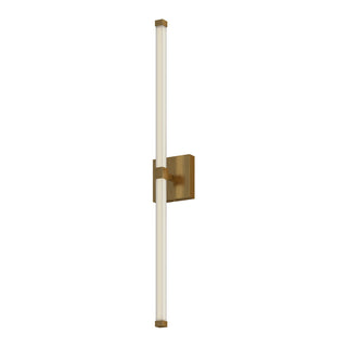 Buy brushed-gold-with-clear-acrylic-exterior-white-silicone-interior-glass-and-clear-shade Blade Vanity by Kuzco Lighting