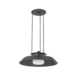 Buy distressed-bronze-with-opal-glossy-glass-and-opal-shade Woodrow Outdoor (Damp) Pendant by Hudson Valley
