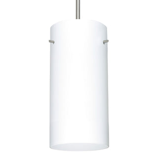 Buy satin-nickel-with-opal-matte-glass-and-white-shade Besa Stilo Pendant Outdoor (Damp) Pendant by Besa