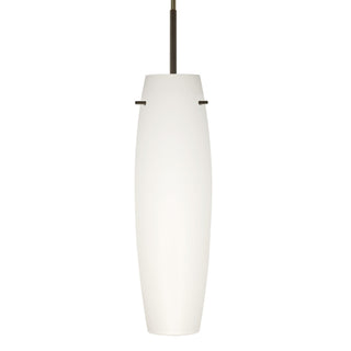 Buy bronze-with-opal-matte-glass-and-white-shade Besa Suzi Pendant Outdoor (Damp) Pendant by Besa