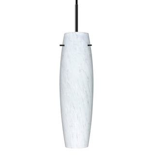Buy black-with-carrera-glass-and-white-shade Besa Suzi Pendant Outdoor (Damp) Pendant by Besa
