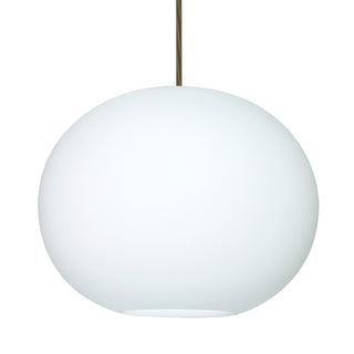 Buy bronze-with-opal-matte-glass-and-white-shade Besa Jordo Pendant Outdoor (Damp) Pendant by Besa