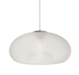 Buy satin-nickel-with-frost-glass-and-frosted-shade Besa Bana Pendant Outdoor (Damp) Pendant by Besa