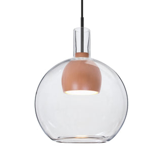 Buy black-with-clear-medium-glass-and-multicolor-shade Besa Benji Pendant Outdoor (Damp) Pendant by Besa