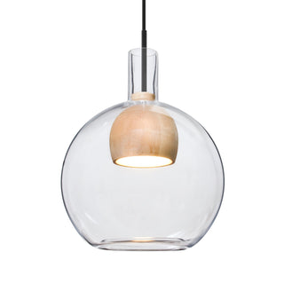 Buy black-with-clear-natural-glass-and-multicolor-shade Besa Benji Pendant Outdoor (Damp) Pendant by Besa