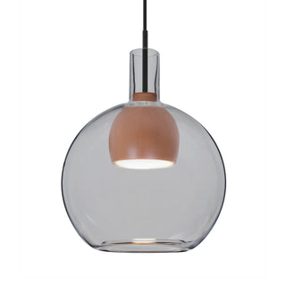 Buy black-with-smoke-medium-glass-and-smoke-shade Besa Benji Pendant Outdoor (Damp) Pendant by Besa