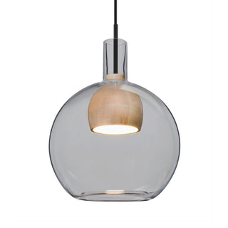 Buy black-with-smoke-natural-glass-and-smoke-shade Besa Benji Pendant Outdoor (Damp) Pendant by Besa
