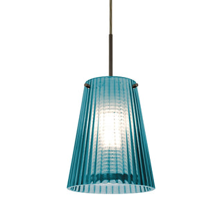 Buy bronze-with-blue-glass-and-blue-shade Besa Dion Pendant Outdoor (Damp) Pendant by Besa
