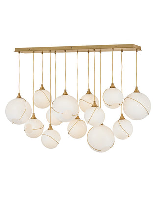 Buy heritage-brass-with-cased-opal-glass-and-opal-shade Skye Chandelier by Hinkley