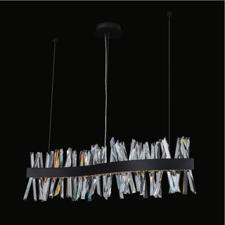 Buy matte-balck Glacier Linear Pendant by Allegri