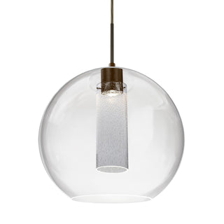 Buy bronze-with-clear-glass-and-clear-shade Besa Eli Pendant Outdoor (Damp) Pendant by Besa
