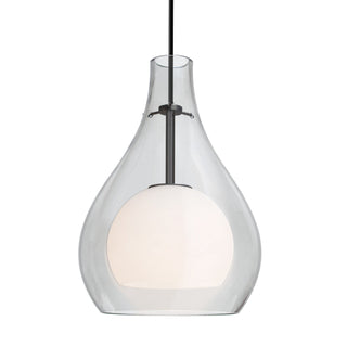 Buy black-with-clear-glass-and-clear-shade Besa Elle Pendant Outdoor (Damp) Pendant by Besa