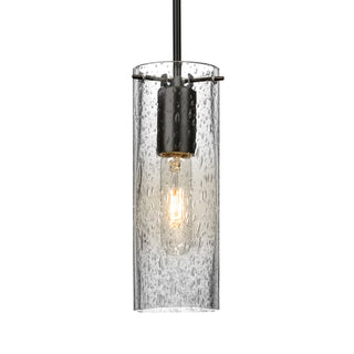 Buy black-with-clear-bubble-glass-and-clear-seedy-shade Besa Juni Pendant Outdoor (Damp) Pendant by Besa