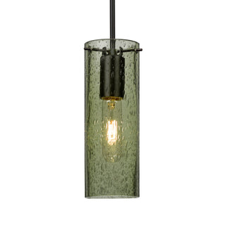Buy black-with-moss-bubble-glass-and-green-shade Besa Juni Pendant Outdoor (Damp) Pendant by Besa